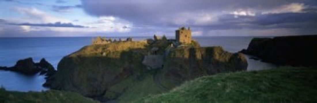 High angle view of a castle Dunnottar Castle Grampian Stonehaven Scotland Canvas Art - Panoramic Images (18 x 6)