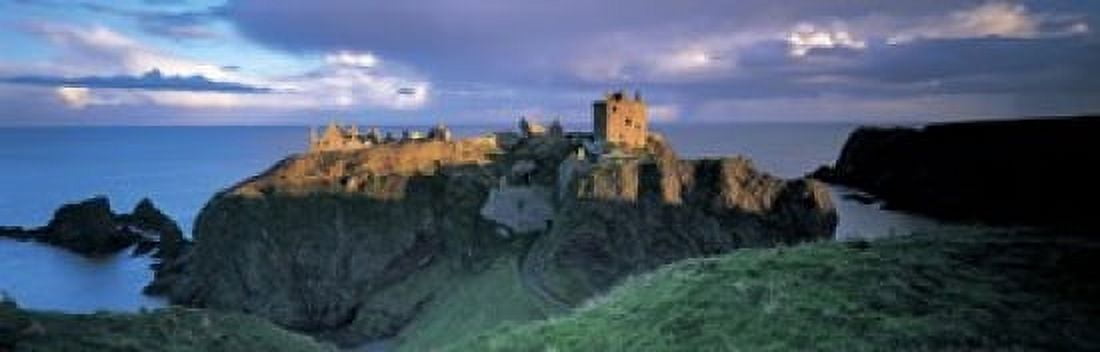 High angle view of a castle Stonehaven Grampian Aberdeen Scotland Canvas Art - Panoramic Images (18 x 6)