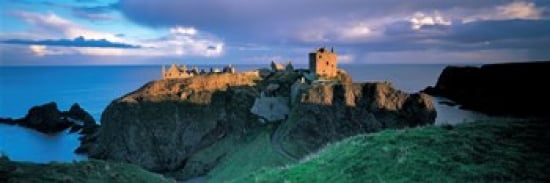 High angle view of a castle Stonehaven Grampian Aberdeen Scotland Canvas Art - Panoramic Images (36 x 12)
