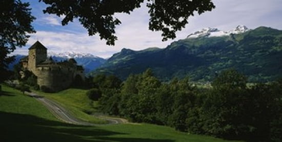 High angle view of a castle Vaduz Liechtenstein Canvas Art - Panoramic Images (24 x 12)