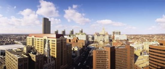High angle view of a city Albany New York State USA Canvas Art - Panoramic Images (30 x 13)