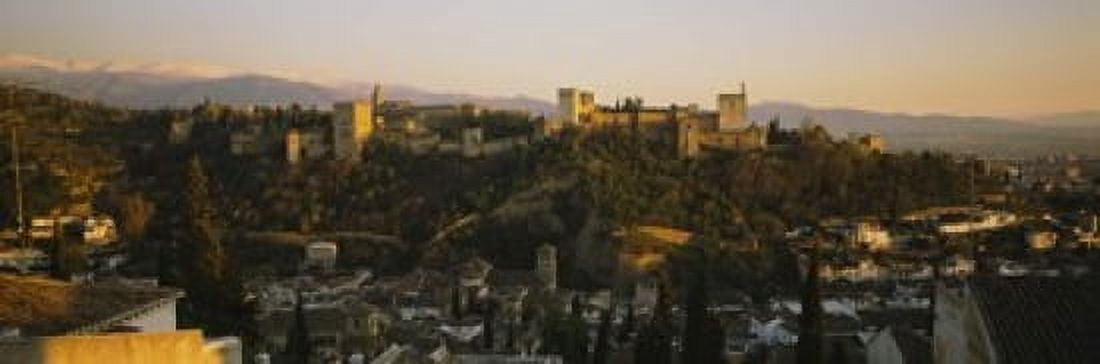 High angle view of a city Alhambra Granada Spain Canvas Art - Panoramic Images (18 x 6)