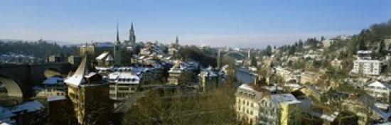 High angle view of a city Berne Switzerland Canvas Art - Panoramic Images (36 x 12)