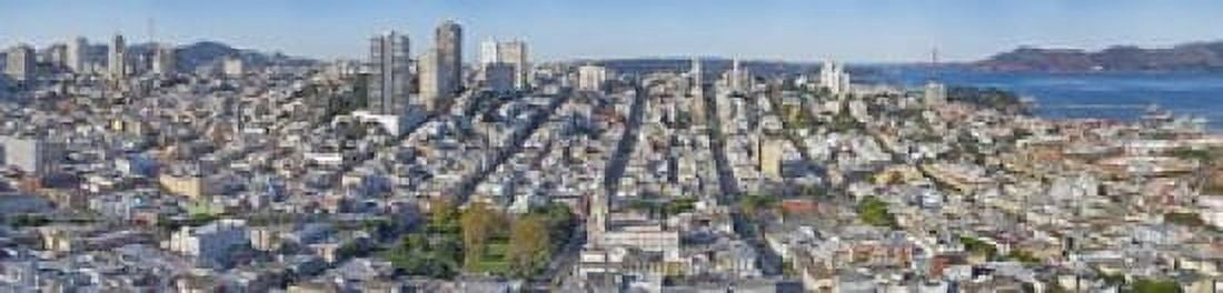 High angle view of a city Coit Tower Telegraph Hill San Francisco California USA Canvas Art - Panoramic Images (20 x 5)