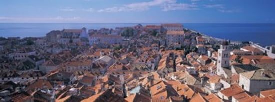 High angle view of a city Dubrovnik Croatia Canvas Art - Panoramic Images (30 x 12)