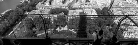 High angle view of a city Eiffel Tower Paris Ile-de-France France Canvas Art - Panoramic Images (36 x 12)