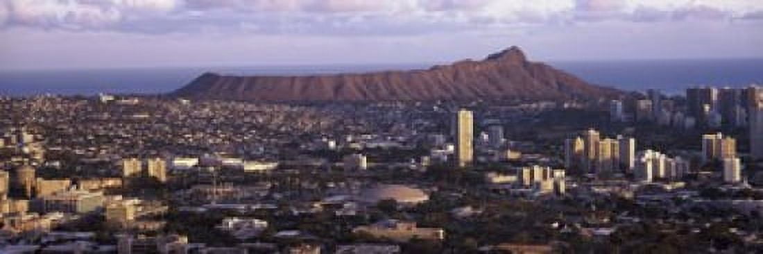 High angle view of a city Honolulu Oahu Honolulu County Hawaii USA 2010 Canvas Art - Panoramic Images (18 x 6)