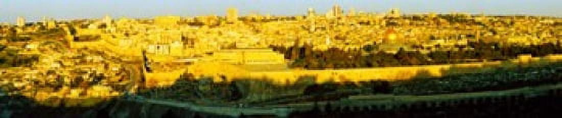 High angle view of a city Jerusalem Israel Canvas Art - Panoramic Images (38 x 8)