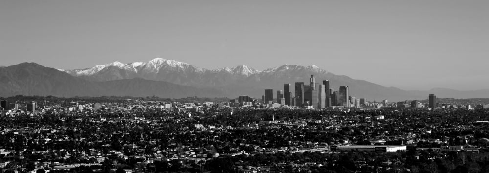 High angle view of a city Los Angeles California USA Canvas Art - Panoramic Images (13 x 36)