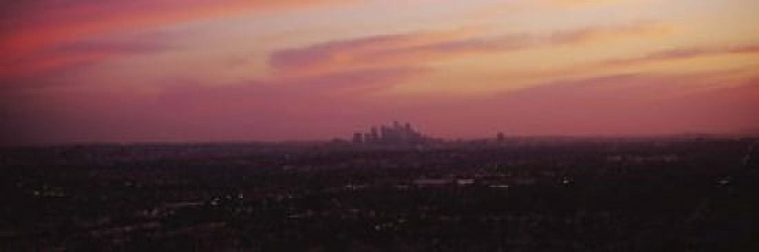 High angle view of a city Los Angeles California USA Canvas Art - Panoramic Images (18 x 6)