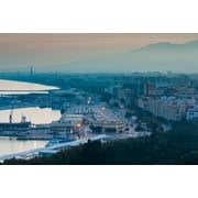 High angle view of a city, Malaga, Andalusia, Spain Poster Print by Panoramic Images (36 x 24)
