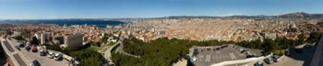High angle view of a city Marseille Bouches-Du-Rhone Provence-Alpes-Cote DAzur France Canvas Art - Panoramic Images (38 x 8)