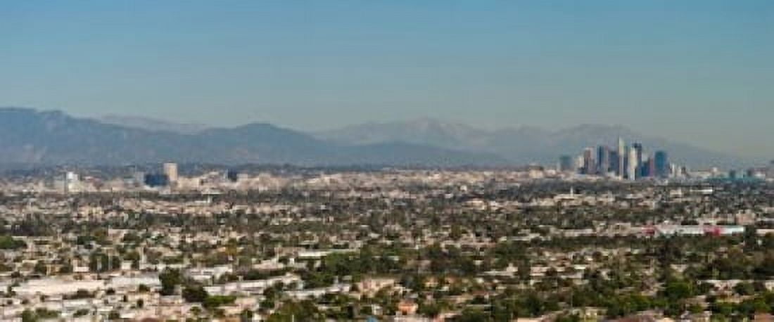 High angle view of a city Mt Wilson Mid-Wilshire Los Angeles California USA Canvas Art - Panoramic Images (15 x 6)