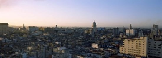 High angle view of a city Old Havana Havana Cuba Canvas Art - Panoramic Images (36 x 13)
