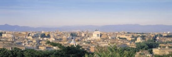 High angle view of a city Rome Italy Canvas Art - Panoramic Images (36 x 12)