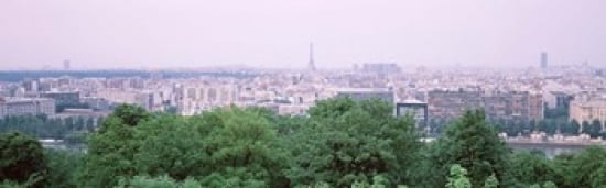 High angle view of a city Saint-Cloud Paris France Canvas Art - Panoramic Images (36 x 12)