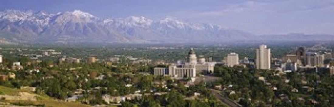 High angle view of a city Salt Lake City Utah USA Canvas Art - Panoramic Images (18 x 6)