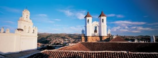 High angle view of a city San Felipe Neri convent Church Of La Merced Sucre Bolivia Canvas Art - Panoramic Images (36 x 13)