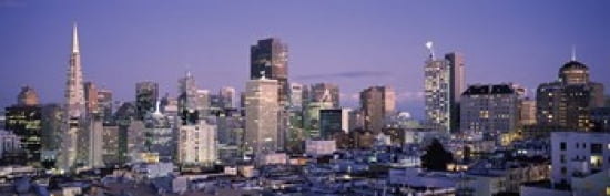 High angle view of a city San Francisco California USA Canvas Art - Panoramic Images (36 x 12)