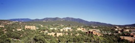 High angle view of a city Santa Fe New Mexico USA Canvas Art - Panoramic Images (36 x 12)
