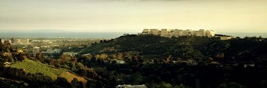 High angle view of a city Santa Monica Los Angeles County California USA Canvas Art - Panoramic Images (36 x 12)