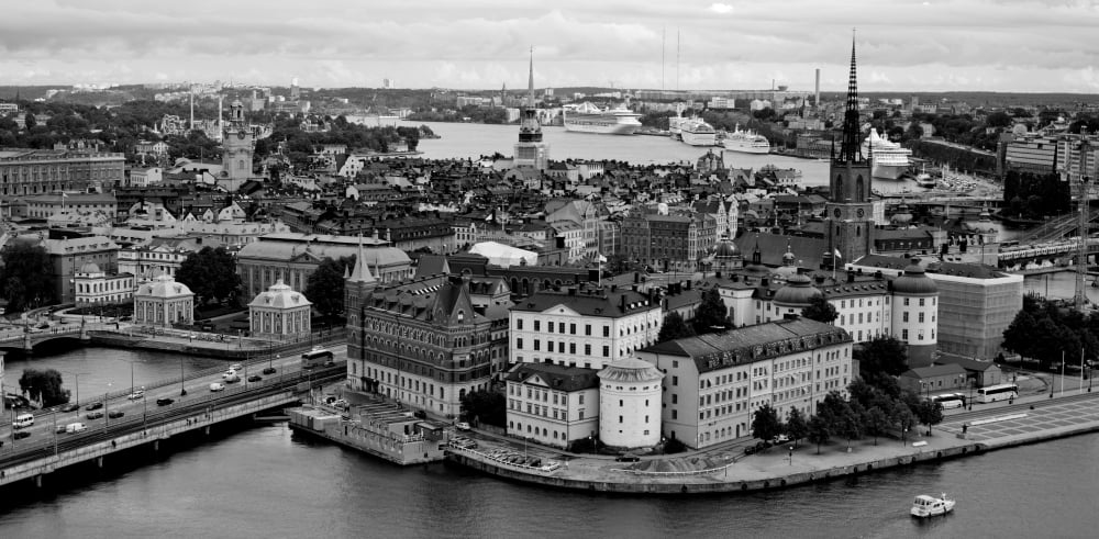 High angle view of a city Stockholm Sweden Canvas Art - Panoramic Images (12 x 24)