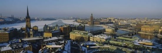 High angle view of a city Stockholm Sweden Canvas Art - Panoramic Images (36 x 12)
