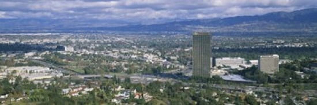 High angle view of a city Studio City San Fernando Valley Los Angeles California USA Canvas Art - Panoramic Images (18 x 6)
