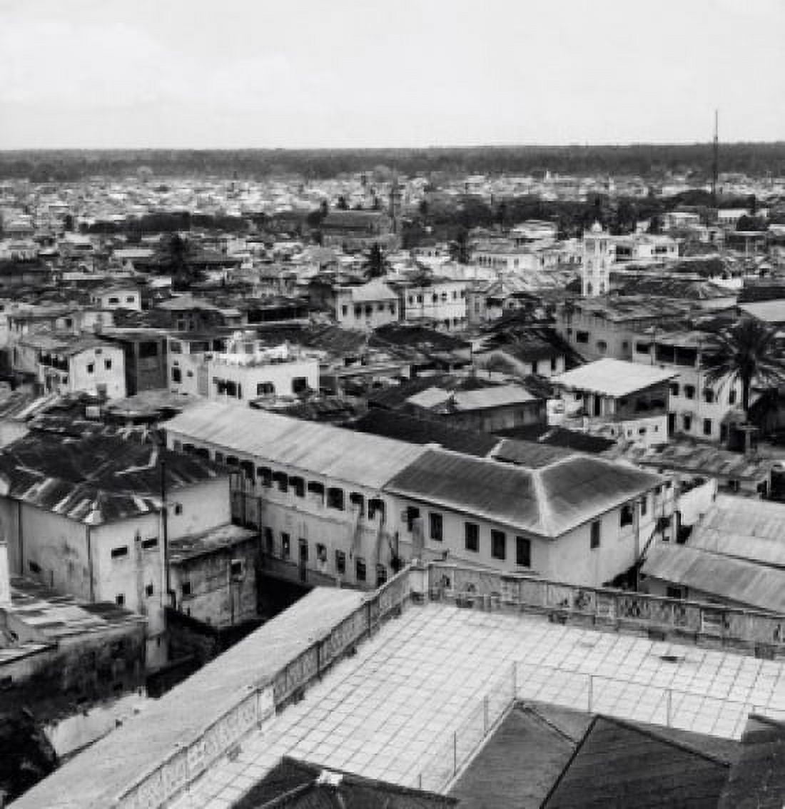 High angle view of a city Zanzibar Tanzania Canvas Art - (18 x 24)