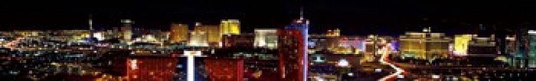 High angle view of a city at night Las Vegas Clark County Nevada USA 2011 Canvas Art - Panoramic Images (22 x 4)