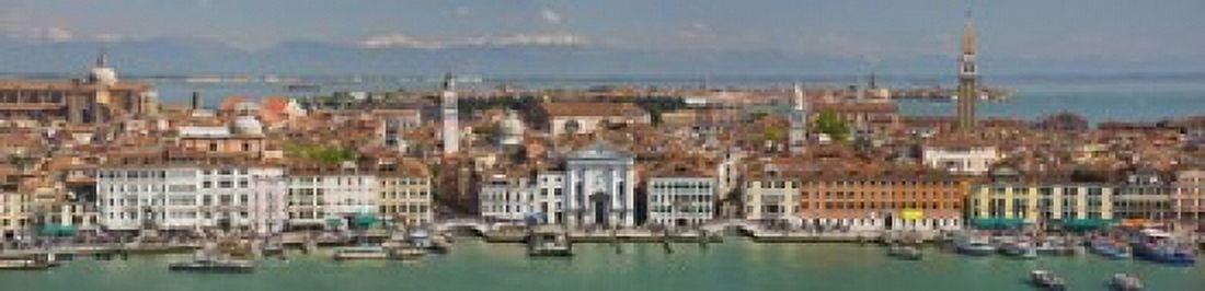 High angle view of a city at the waterfront Venice Veneto Italy Canvas Art - Panoramic Images (20 x 5)