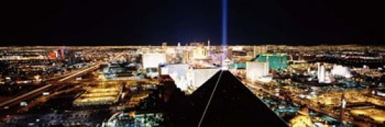 High angle view of a city from Mandalay Bay Resort and Casino Las Vegas Clark County Nevada USA Canvas Art - Panoramic Images (36 x 12)
