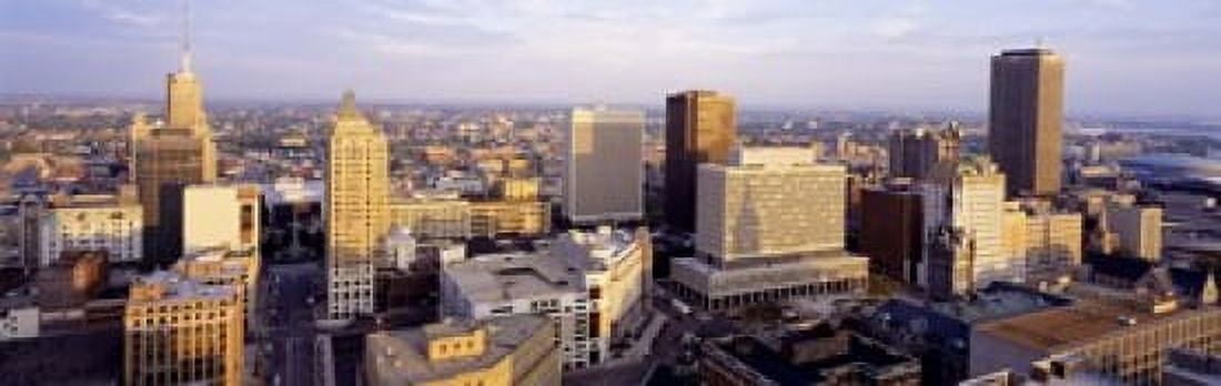 High angle view of a cityscape Buffalo New York State USA Canvas Art - Panoramic Images (18 x 6)