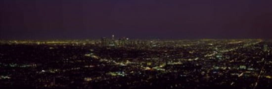 High angle view of a cityscape Los Angeles California USA Canvas Art - Panoramic Images (18 x 6)