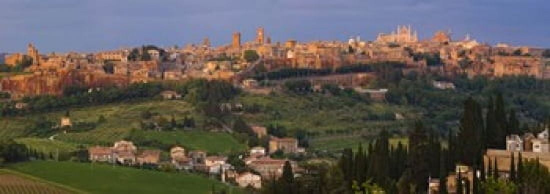 High angle view of a cityscape Orvieto Umbria Italy Canvas Art - Panoramic Images (18 x 7)
