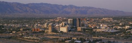High angle view of a cityscape Tucson Arizona USA Canvas Art - Panoramic Images (36 x 12)