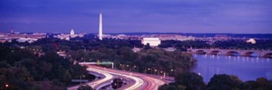 High angle view of a cityscape Washington DC USA Canvas Art - Panoramic Images (36 x 12)