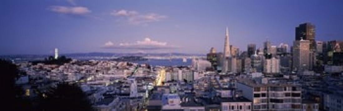 High angle view of a cityscape from Nob Hill San Francisco California USA Canvas Art - Panoramic Images (18 x 6)