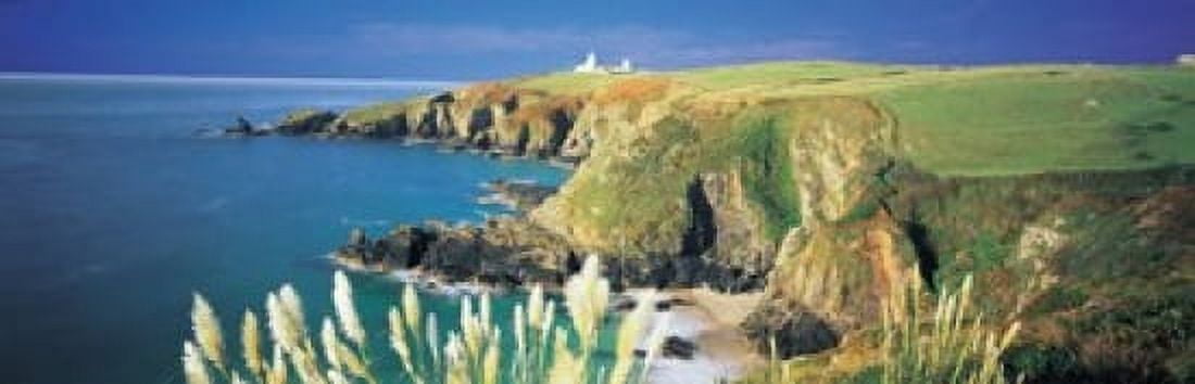 High angle view of a coast Housel Bay Lizard Lighthouse Lizard Point Cornwall England Canvas Art - Panoramic Images (18 x 6)