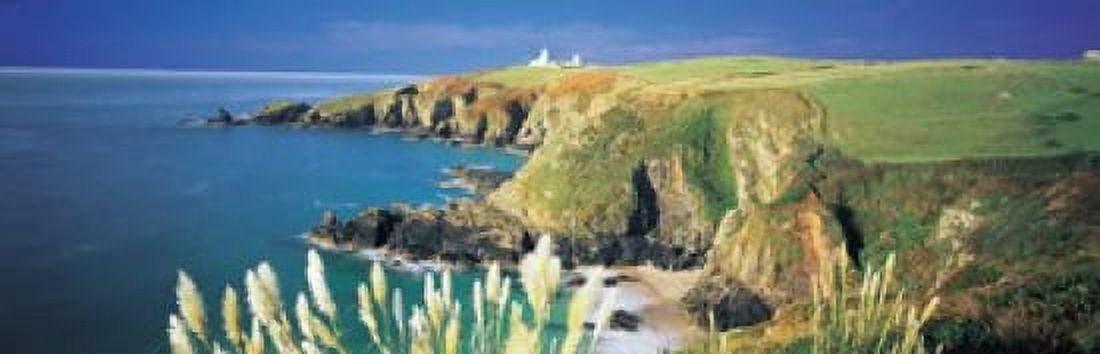 High angle view of a coast Housel Bay Lizard Lighthouse Lizard Point Cornwall England Canvas Art - Panoramic Images (36 x 12)