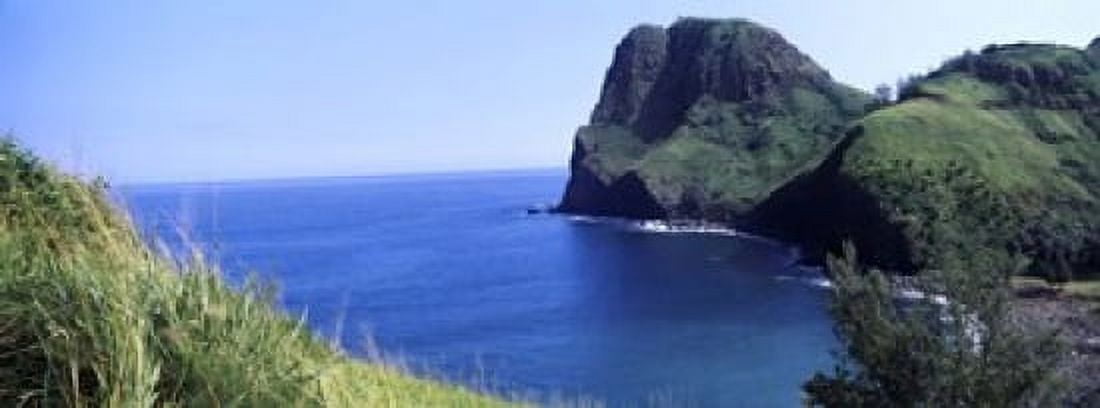 High angle view of a coast Kahakuloa Highway 340 West Maui Hawaii USA Canvas Art - Panoramic Images (15 x 6)