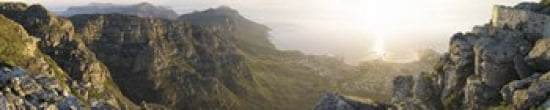 High angle view of a coastline Camps Bay Table Mountain Cape Town South Africa Canvas Art - Panoramic Images (38 x 8)