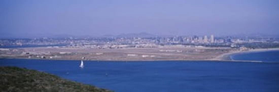 High angle view of a coastline Coronado San Diego San Diego Bay San Diego County California USA Canvas Art - Panoramic Images (18 x 6)