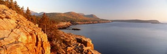 High angle view of a coastline Mount Desert Island Acadia National Park Maine USA Canvas Art - Panoramic Images (36 x 12)