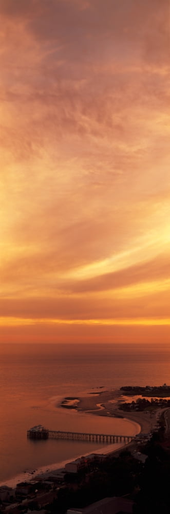 High angle view of a coastline Pacific Coast Highway Malibu Los Angeles California USA Canvas Art - Panoramic Images (36 x 12)