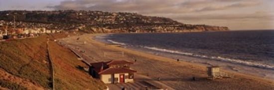 High angle view of a coastline Redondo Beach Los Angeles County California USA Canvas Art - Panoramic Images (36 x 12)