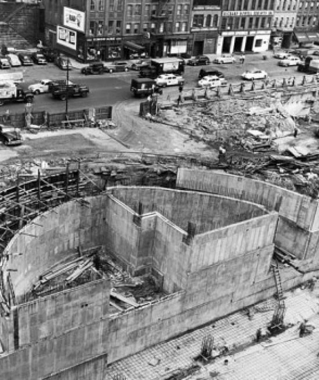 High angle view of a construction site of a building United Nations Building New York City New York USA Canvas Art - (18 x 24)