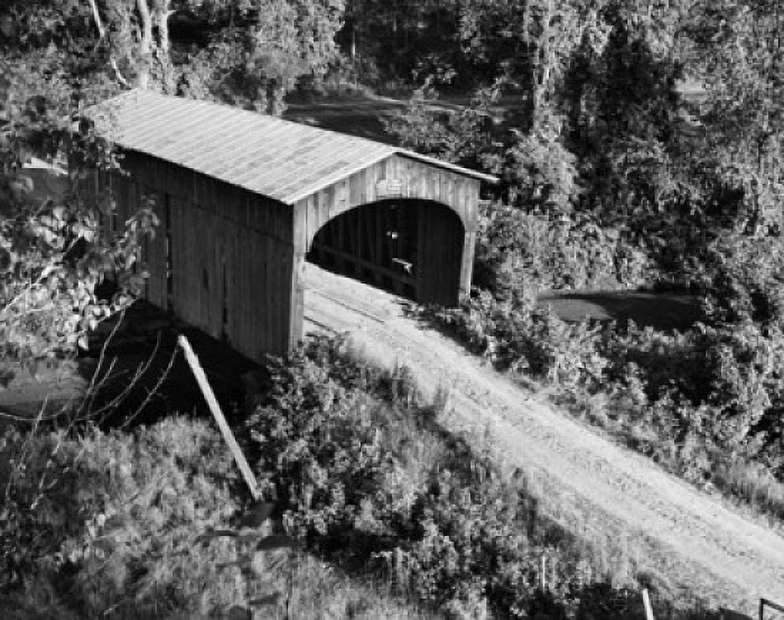 High angle view of a covered bridge Rutland Vermont USA Canvas Art - (18 x 24)