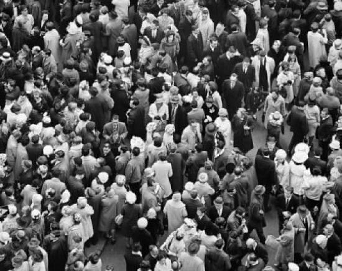 High angle view of a crowd Canvas Art - (24 x 36)
