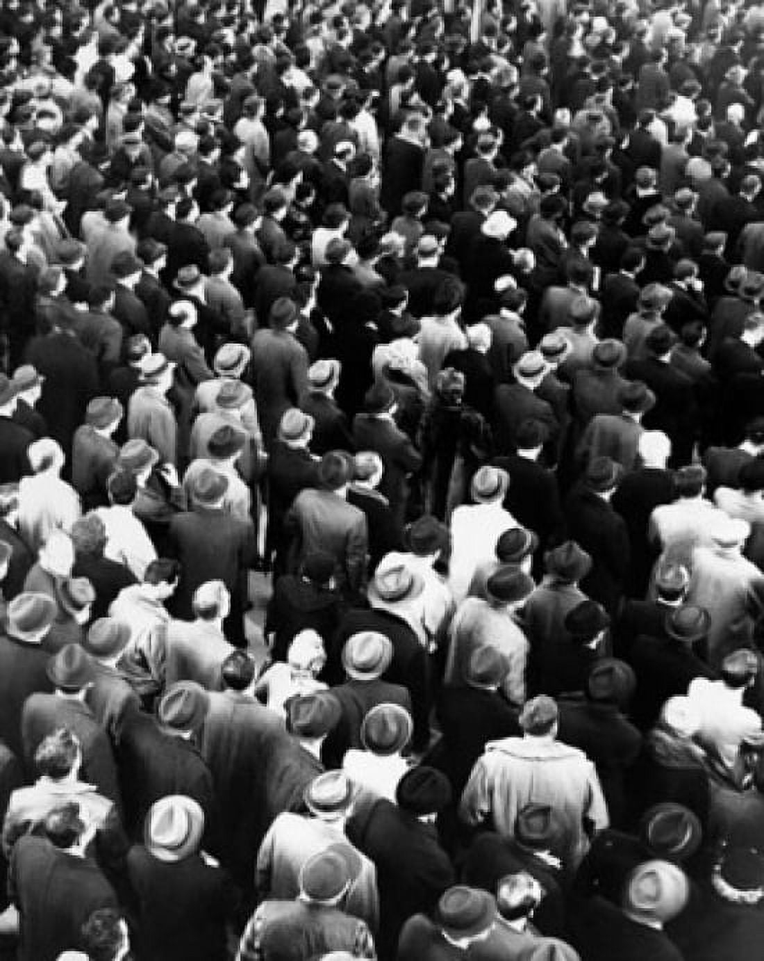 High angle view of a crowd of people standing Canvas Art - (24 x 36)
